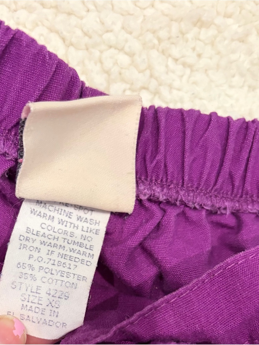 Barco Juniors Purple Floral & Solid Purple Scrub Set (Top & Pants) - Picture 4 of 10
